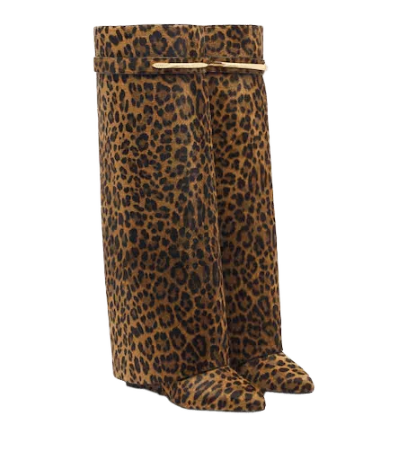 Shark Pinch calf hair knee-high boots