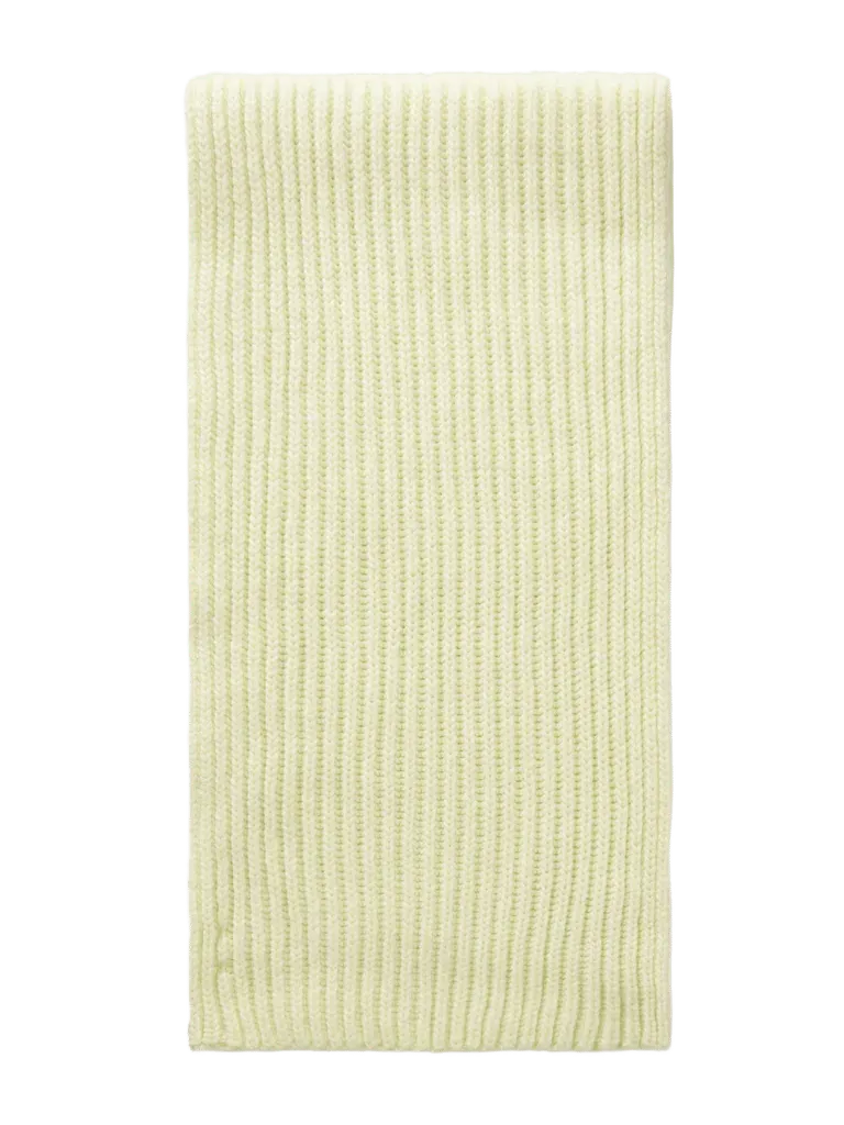 Lovat ribbed cashmere scarf