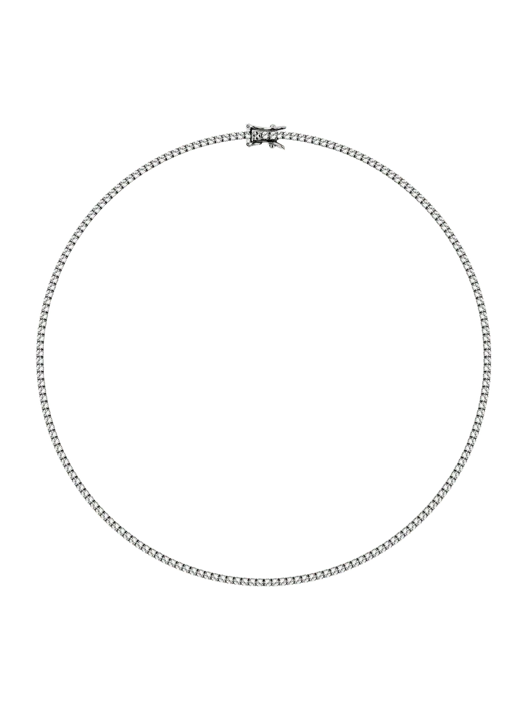 KATE RIVIÈRE NECKLACE IN 2MM MOISSANITE, STERLING SILVER