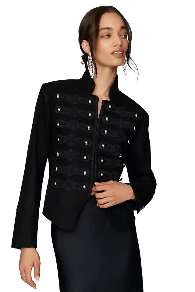 By Anthropologie Wool Blend Band Jacket