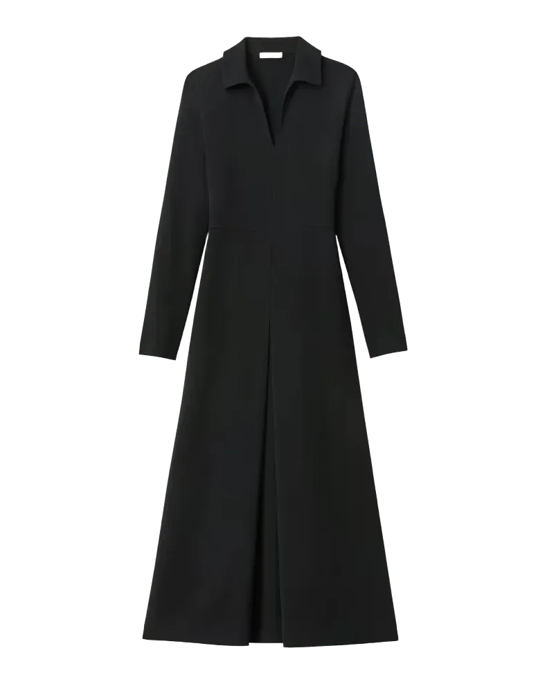 Pleated Finesse Crepe Midi Dress