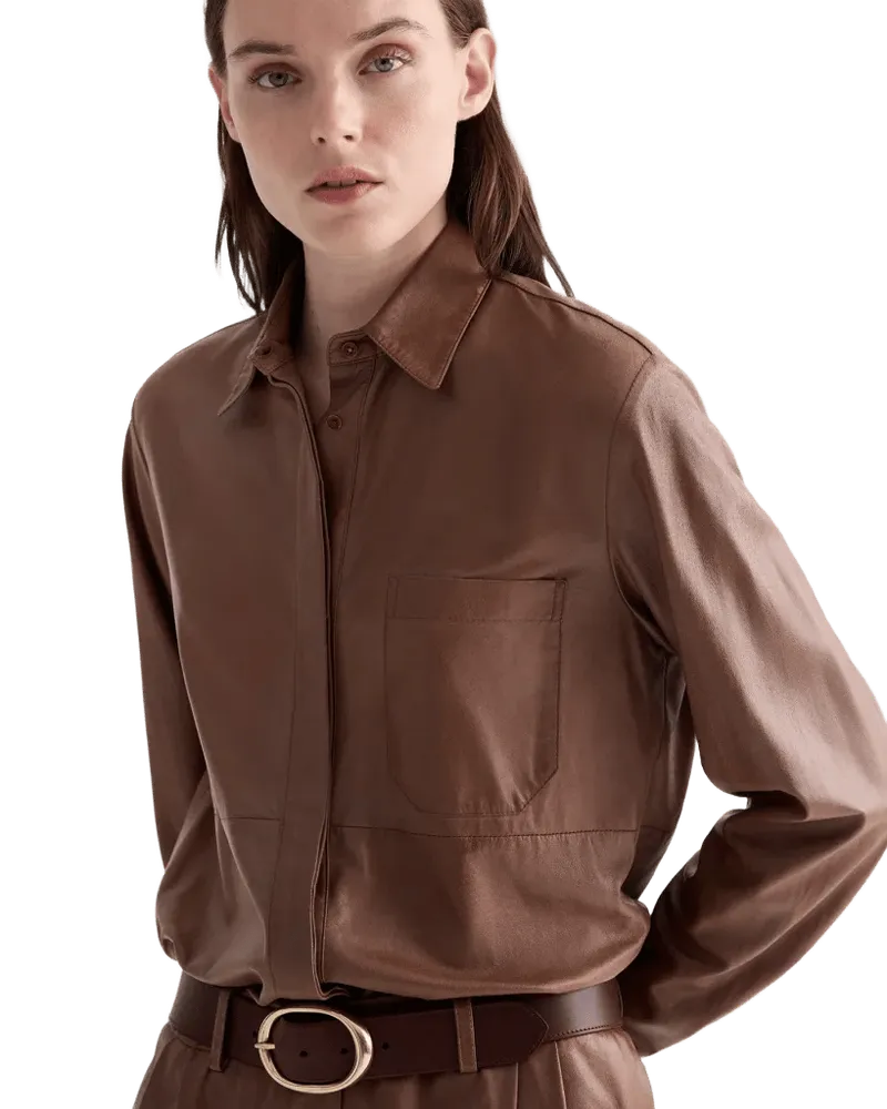 Cowboy Update Shirt in Paper Leather
