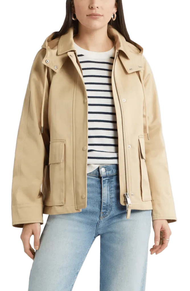 Cotton Parka with Removable Hood