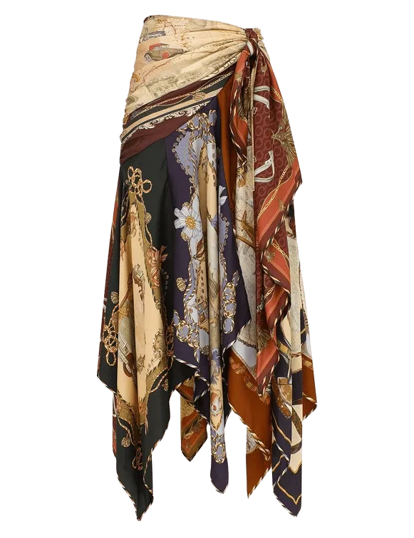 Valiant Draped Scarf Skirt