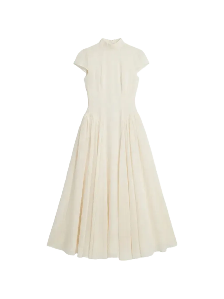 Maven cap-sleeve midi dress