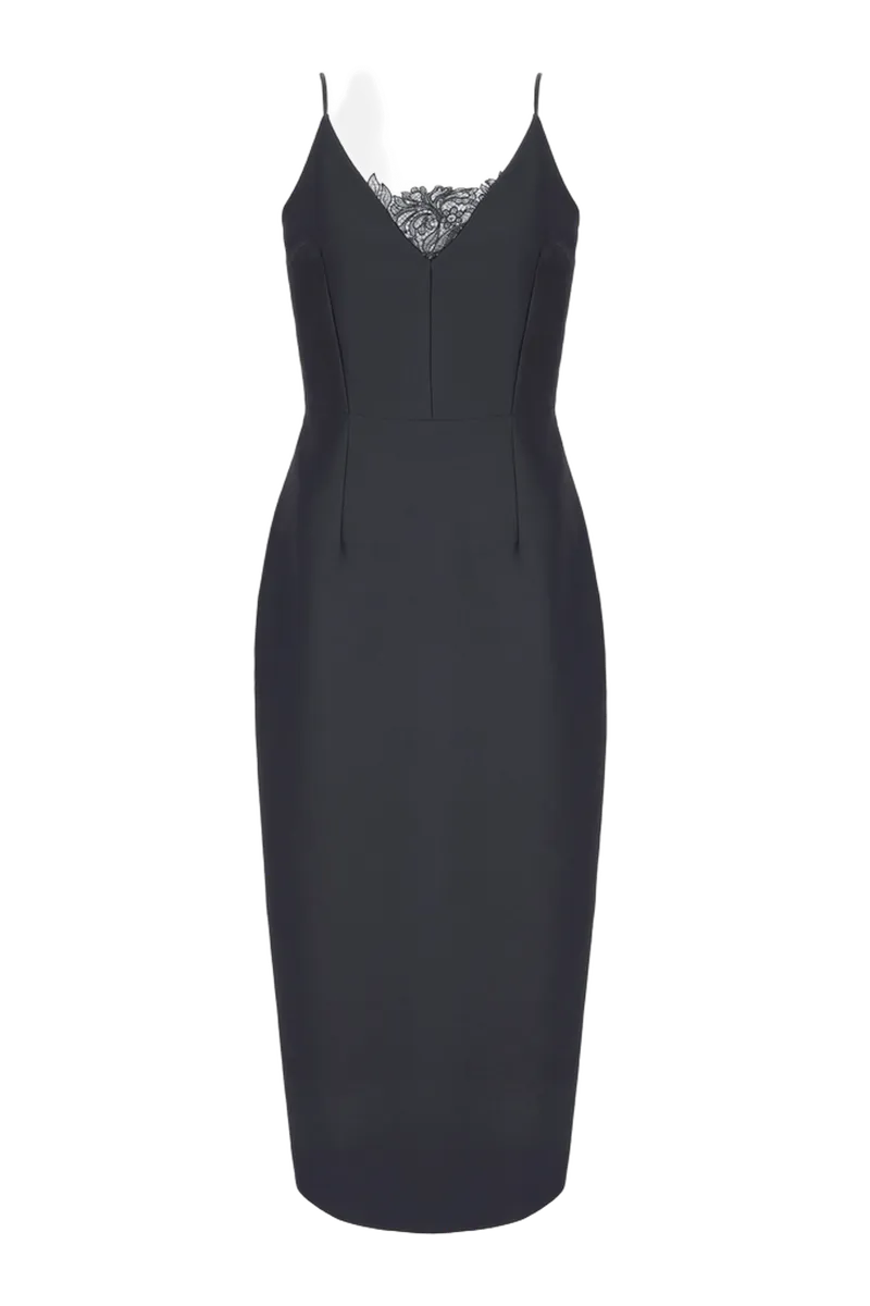 Libera Dress in Black Cloque