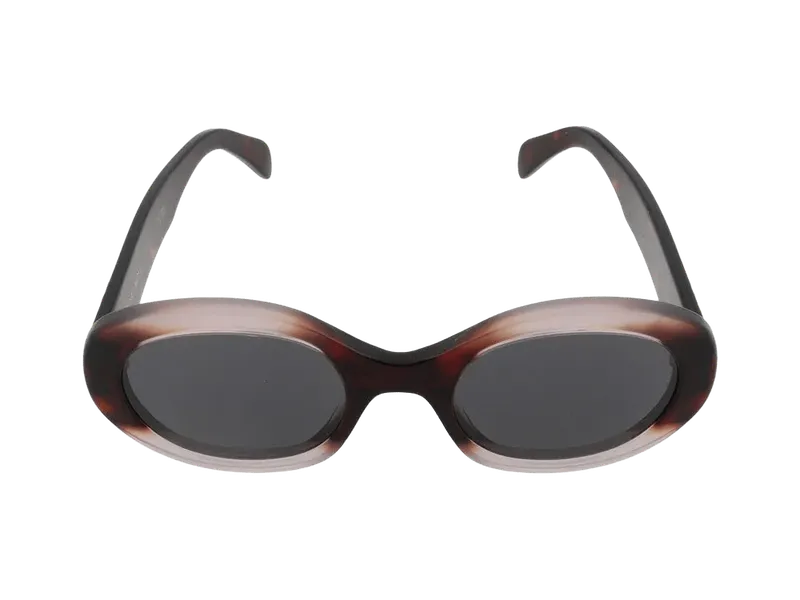 Celine CL40194U Oval Acetate Sunglasses — Tortoiseshell
