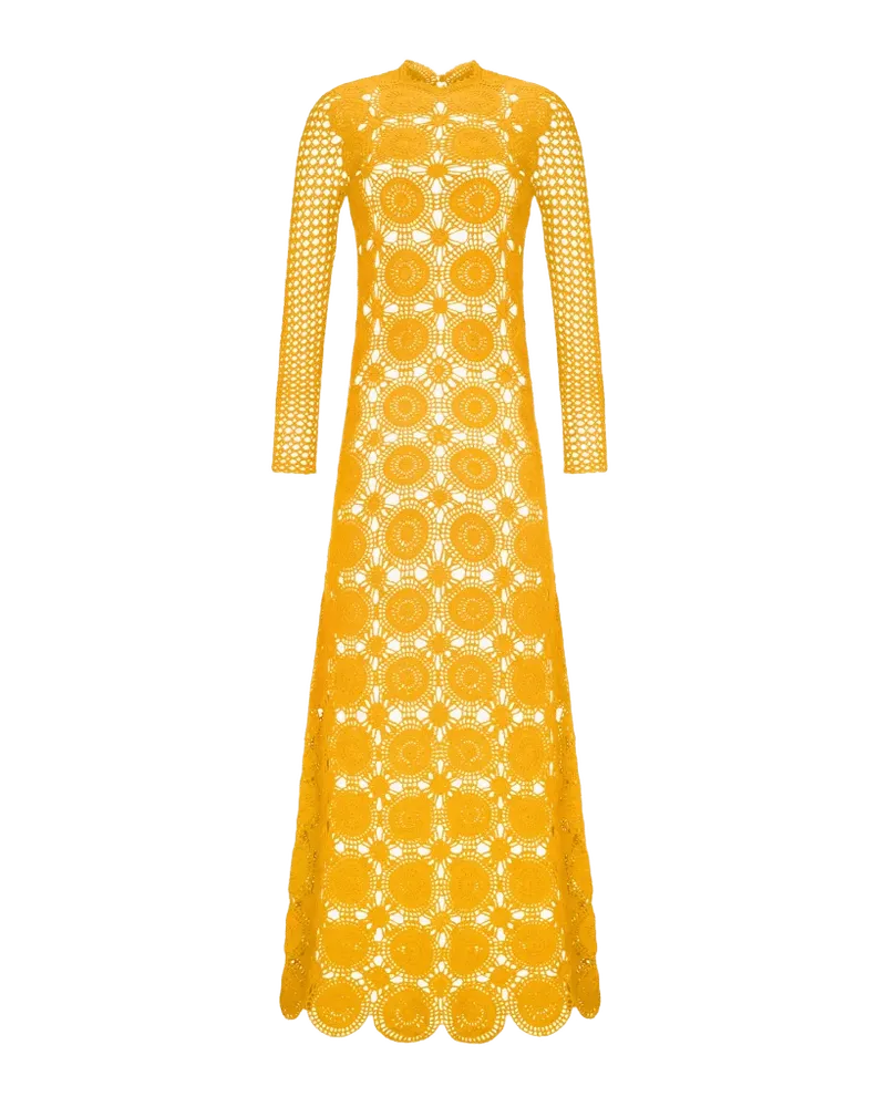 SIULA CROCHET MAXI DRESS | YELLOW | PRE-ORDER