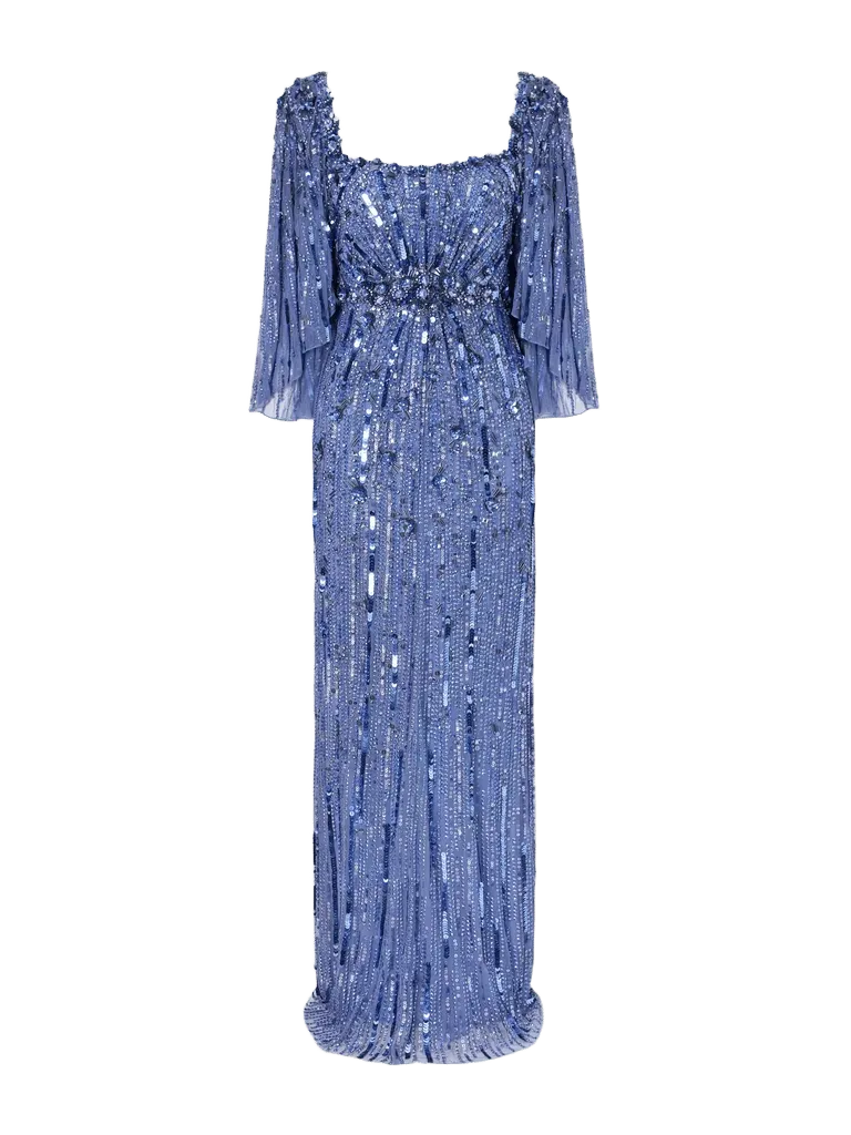 Sequin-embellished tulle gown