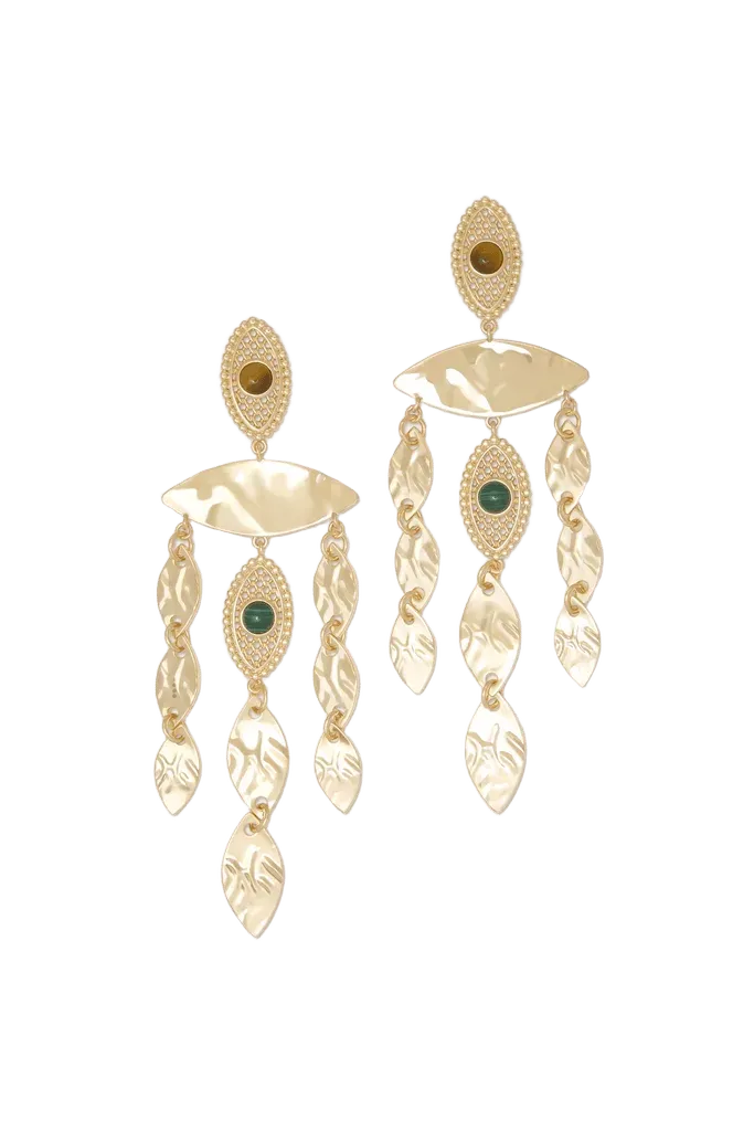 Cleo Chandelier Gemstone Earrings