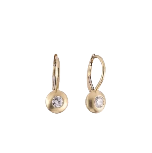 Old Euro Cut Diamond Earrings