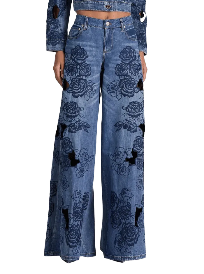 SIDNEY LASER-CUT JEAN - BROOKYLN BLUE