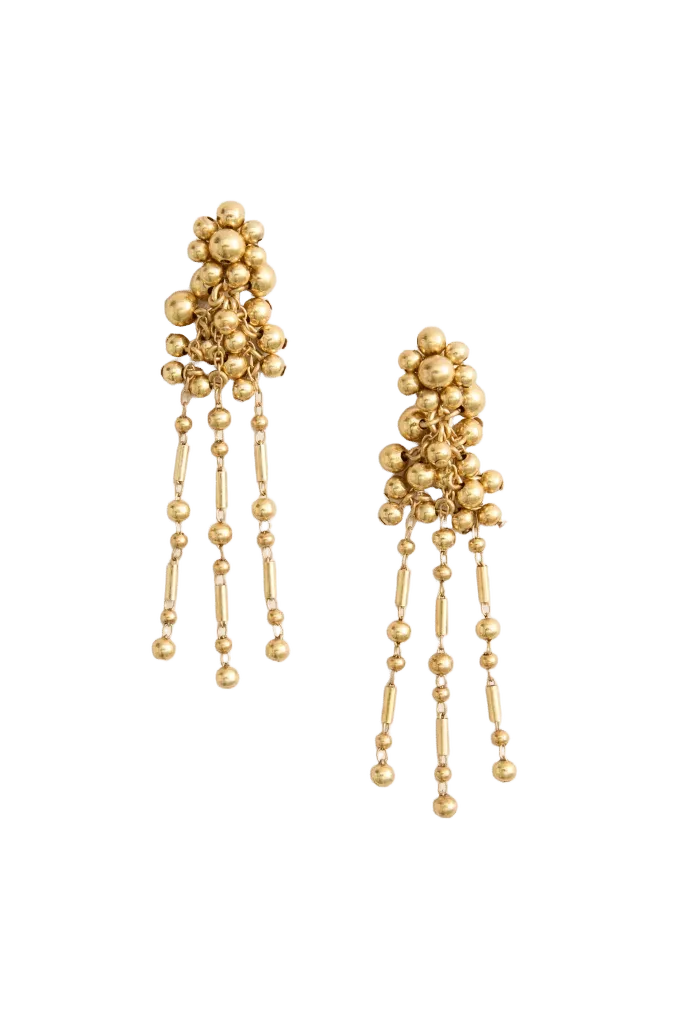 Gold Ball Drop Earrings