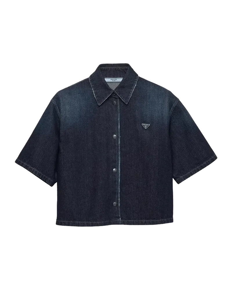 Short-Sleeve Denim Shirt