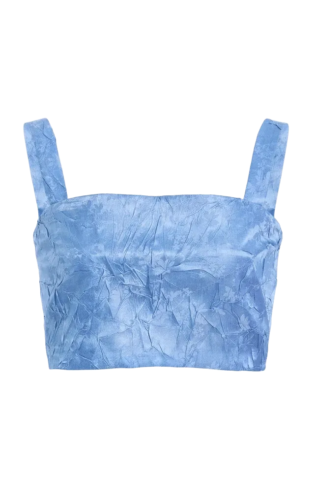Crushed Satin Crop Top