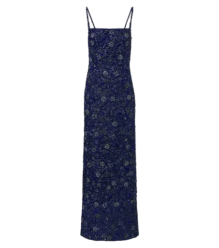Crystal Midnight sequined silk minidress