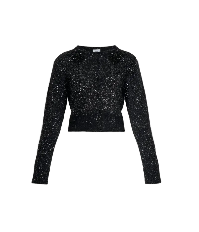 Embellished Sequin Cropped Cardigan