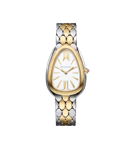 Serpenti Seduttori 18kt gold and stainless steel watch