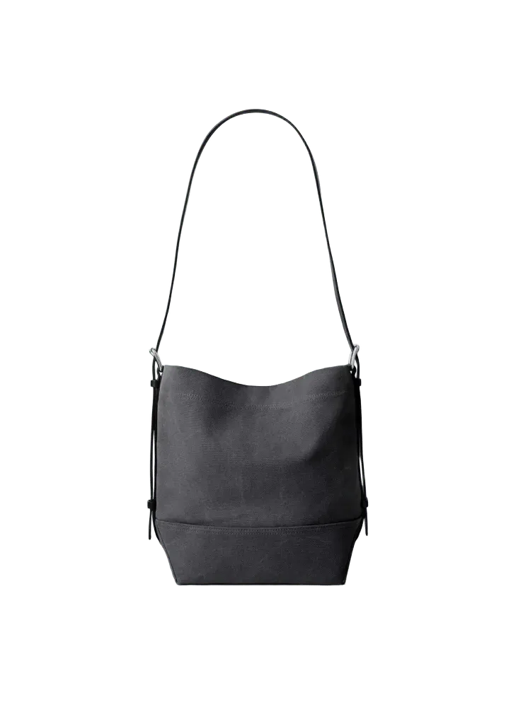 SMALL BELTED TOTE BAG IN TIE-DYE COTTON CANVAS