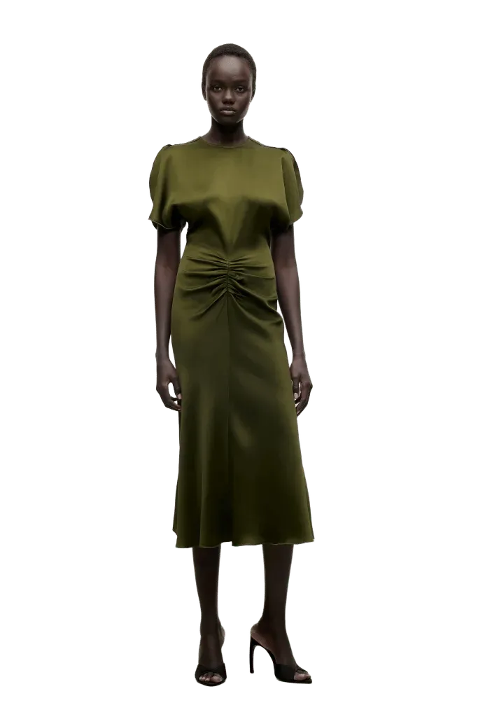 Bela Midi Dress In Green
