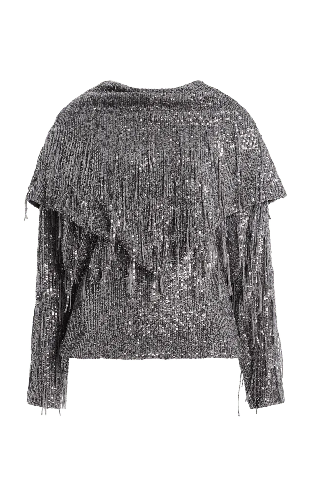 Solar Sequined Satin Top