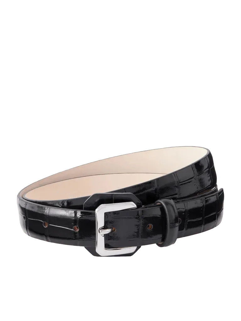 Nini embossed leather belt