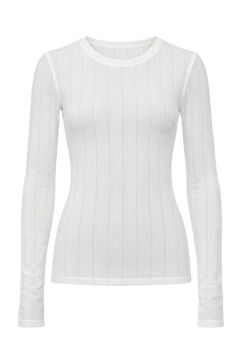 By Anthropologie Semi-Sheer Long-Sleeve Top