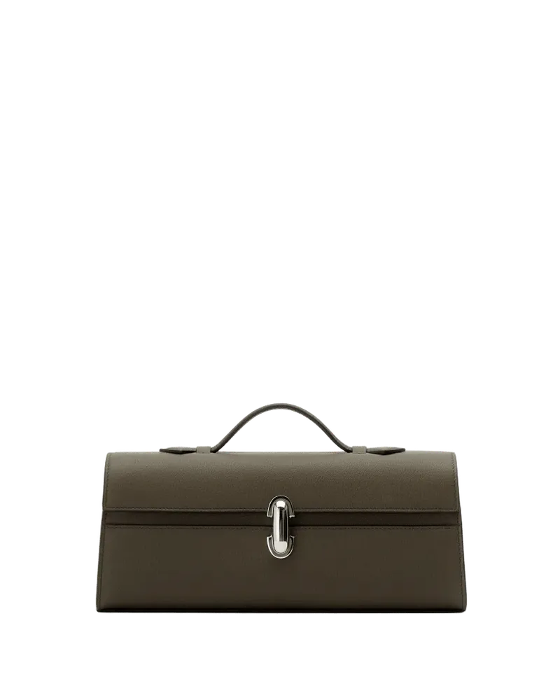 Slim Symmetry Pochette in Milled Leather