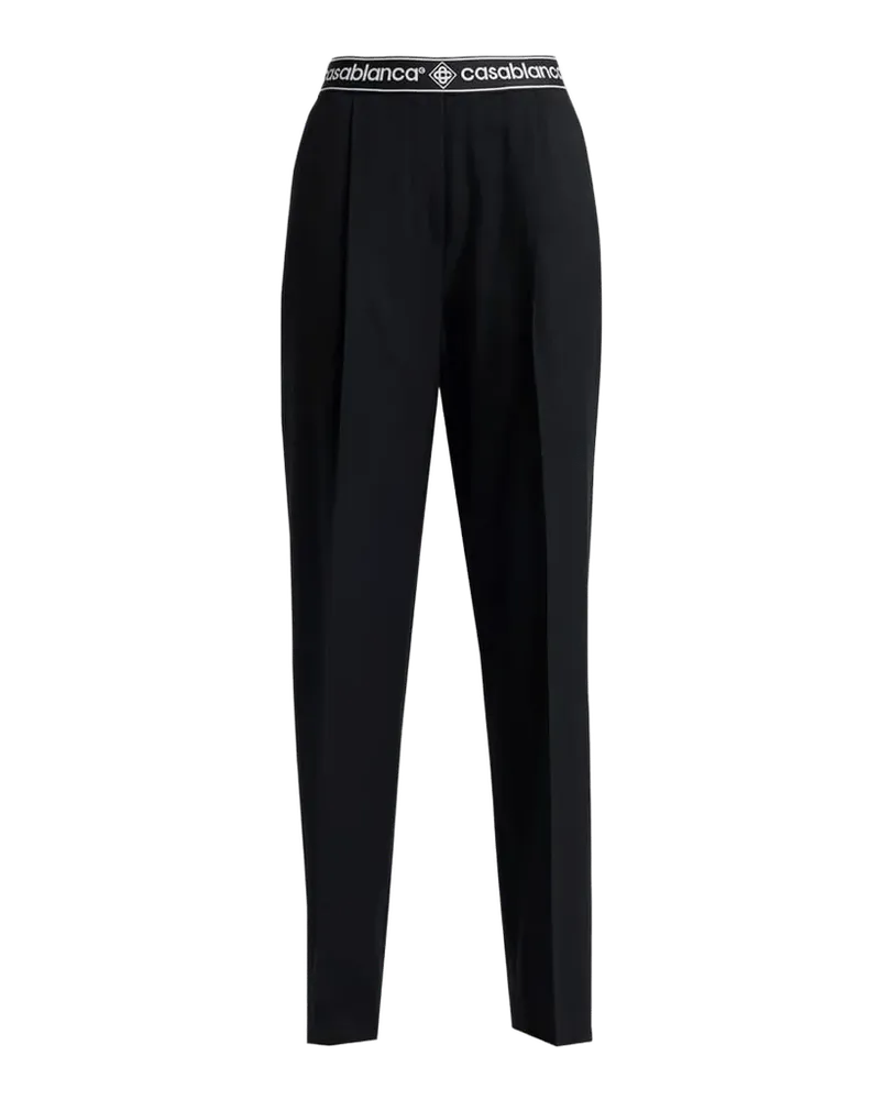 Logo-Tape Tailored Wool Trousers