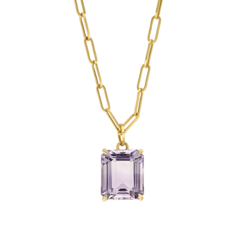Amethyst Emerald Cut Charm