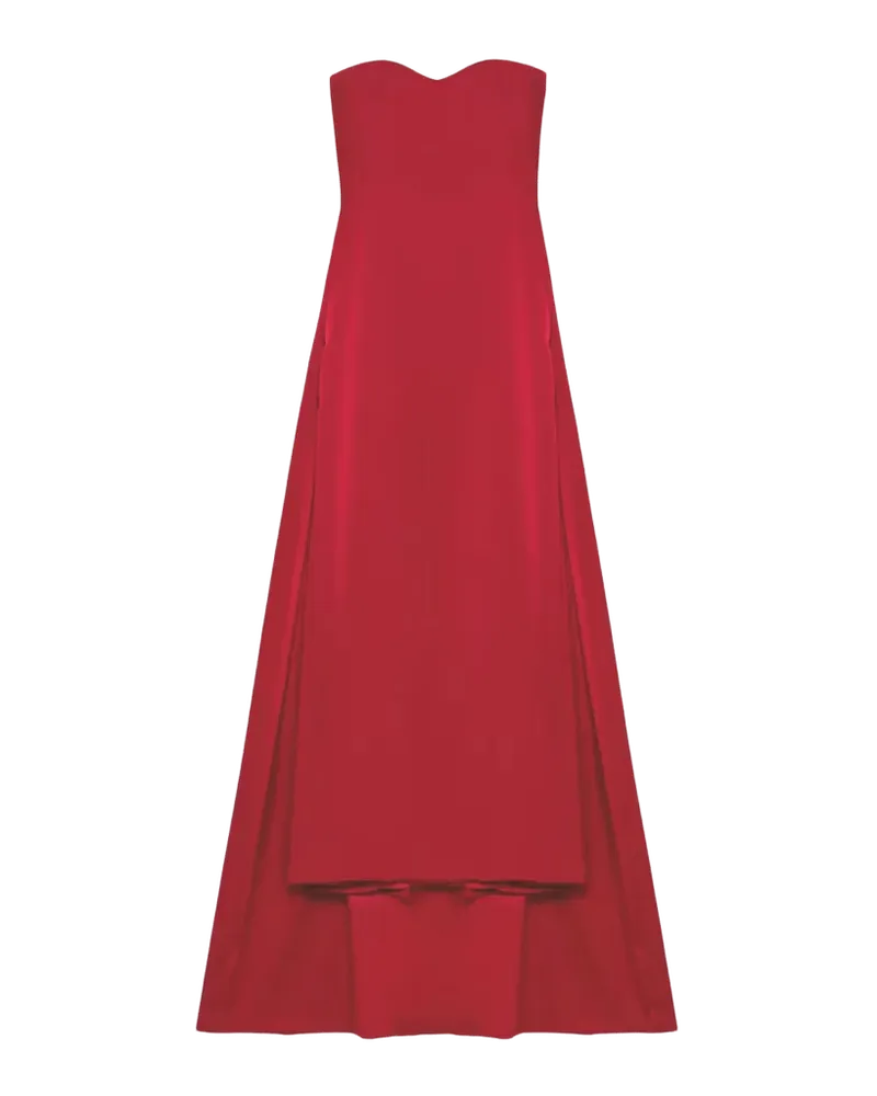 Dinah Satin Column Cape Gown