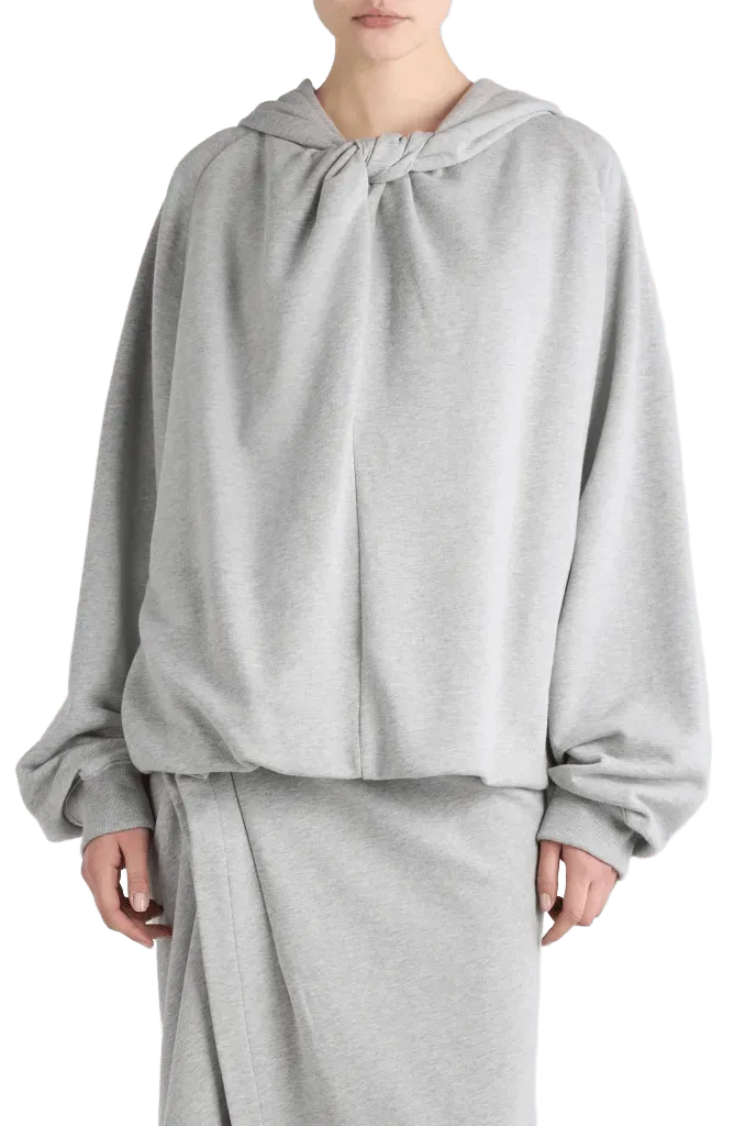 Hadella Knot Front Cotton Hoodie