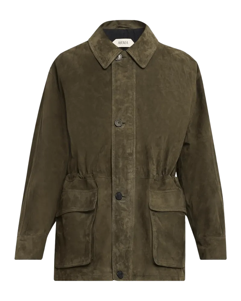 Maeve Drawstring Lambskin Suede Jacket
