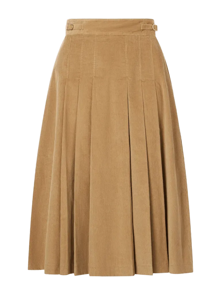 Wesley Corduroy cotton midi skirt