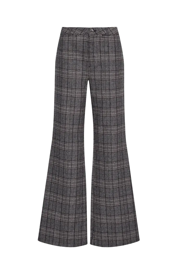 Annie Pant in Keighley Plaid Grey
