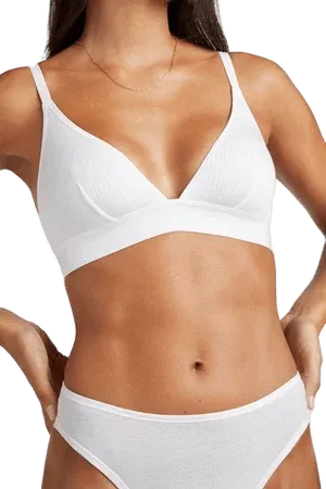 Whipped Triangle Bra in White