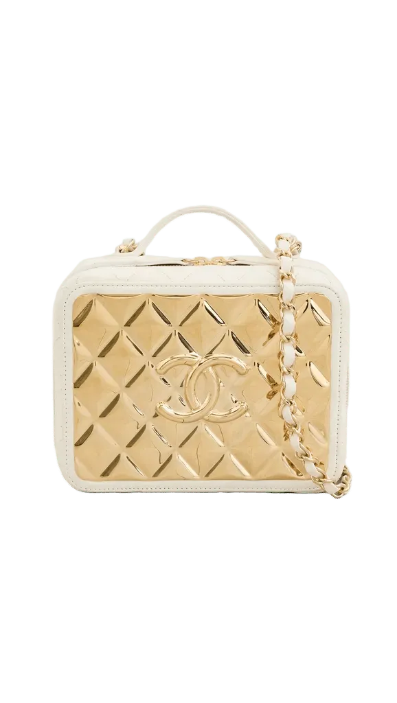 Chanel 2 Way Vanity Shoulder Bag, Calf Leather
