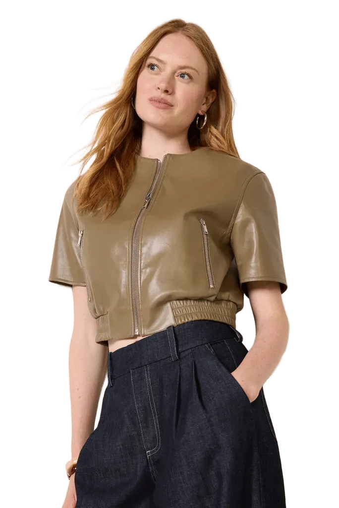 Billie Leather Bomber