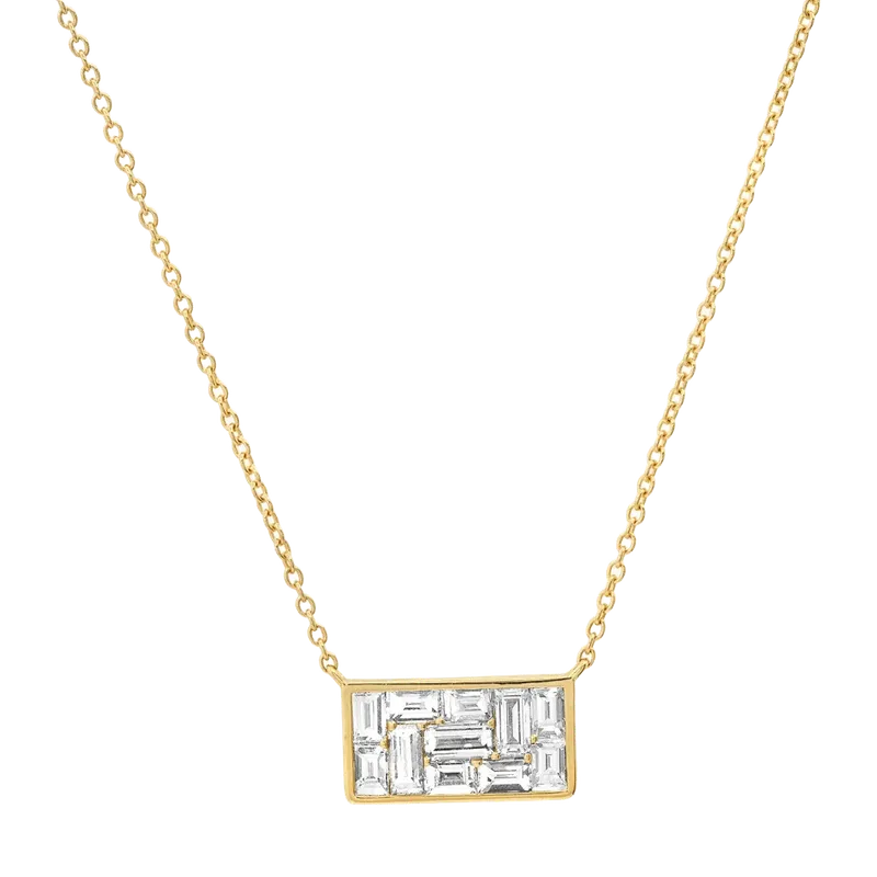 Diamond Rectangle Illusion Necklace