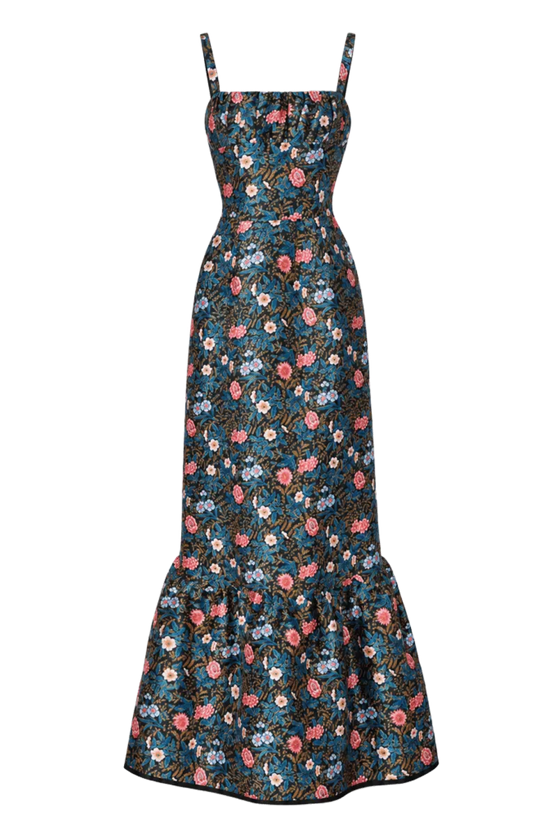 Sabrina Gown in Noir Floral