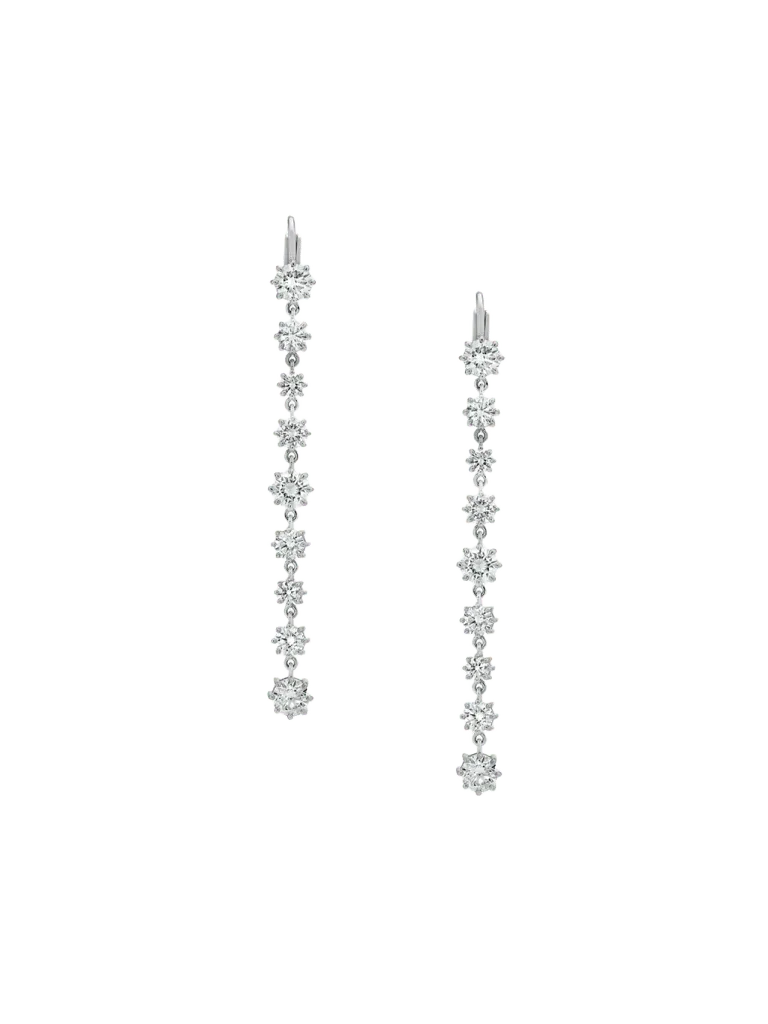 14K JOSEPHINE RIVIÈRE EARRINGS IN LAB DIAMOND, 14K WHITE GOLD