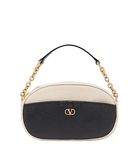 VLogo Mini leather top-handle bag