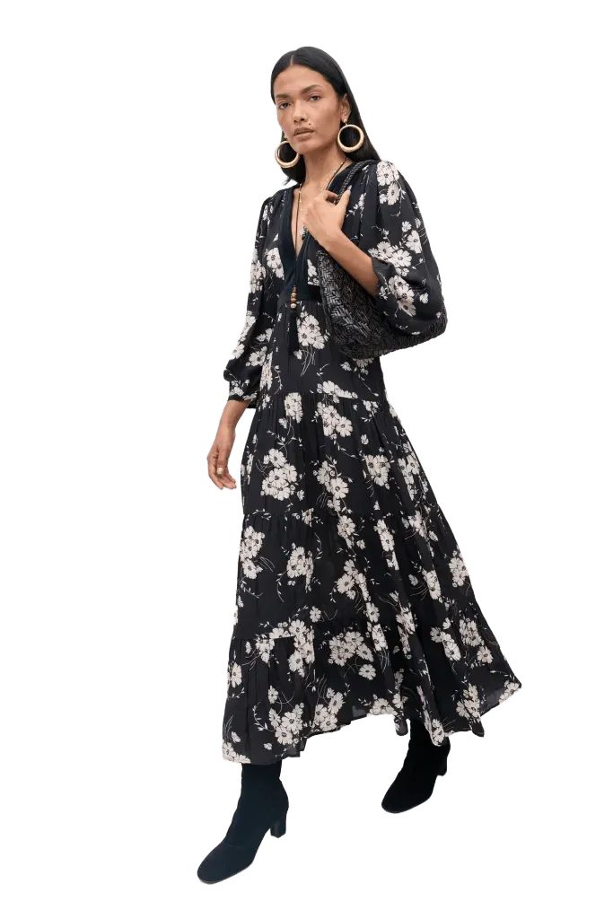 Marlene Crepe Midi Dress