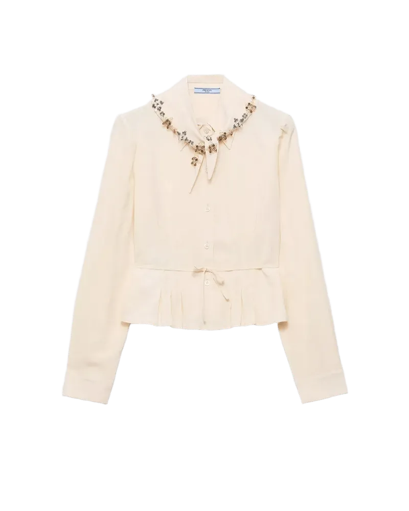 Silk marocain shirt