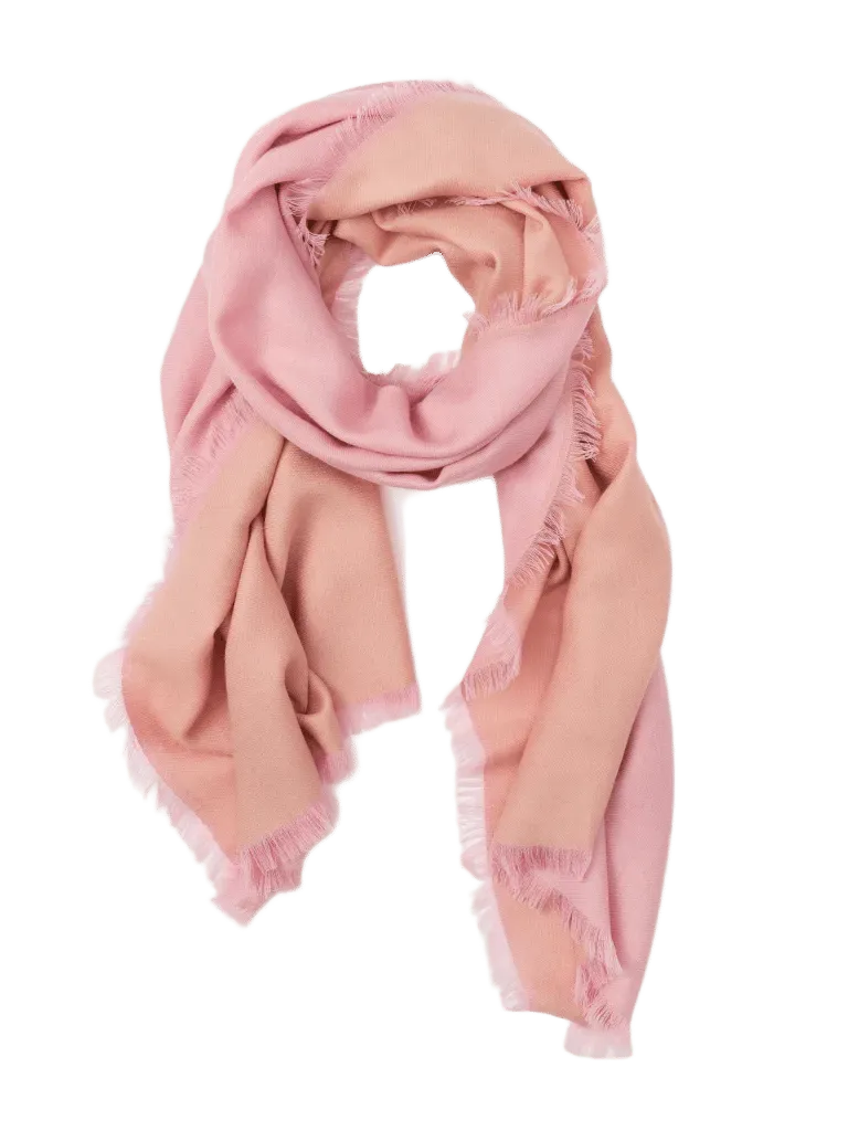Pink/Camel Solid Carey Cashmere Scarf