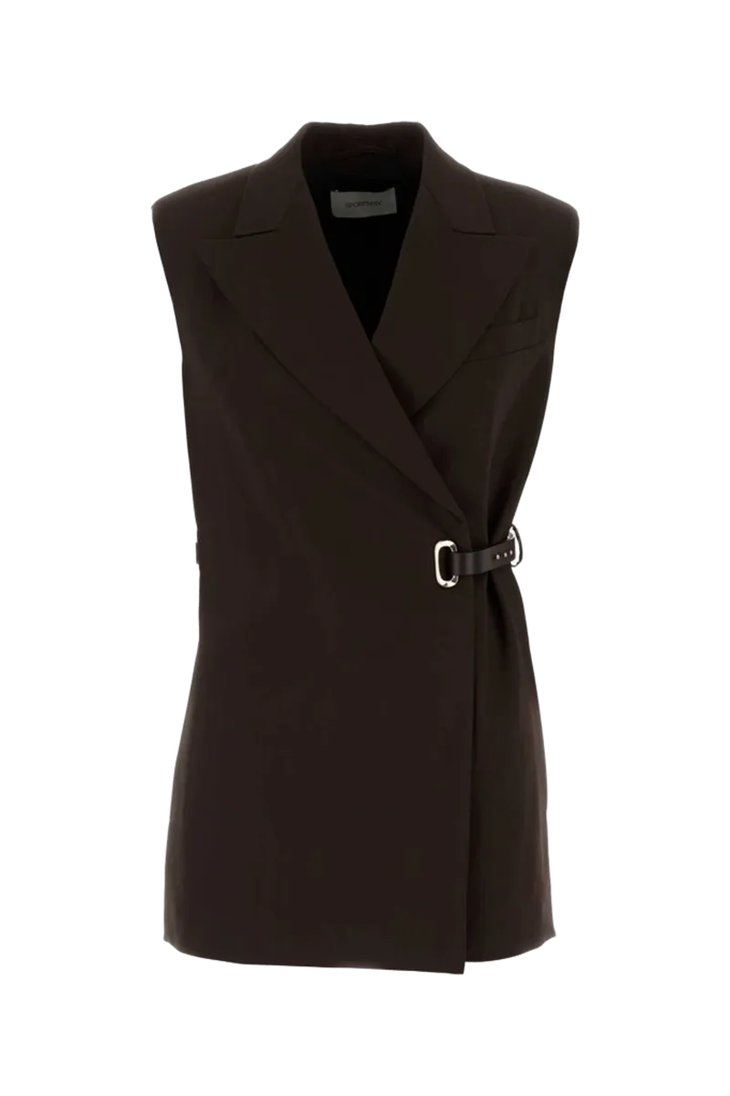 Sportmax Gettone Vest — Brown