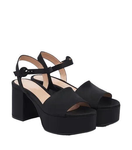 Satin platform sandals