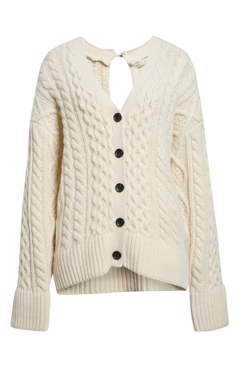 Tear Drop Aran Cardigan