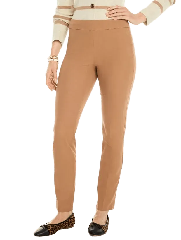 Talbots Chatham Cotton Bi-Stretch Slim Ankle Pants - Solid
