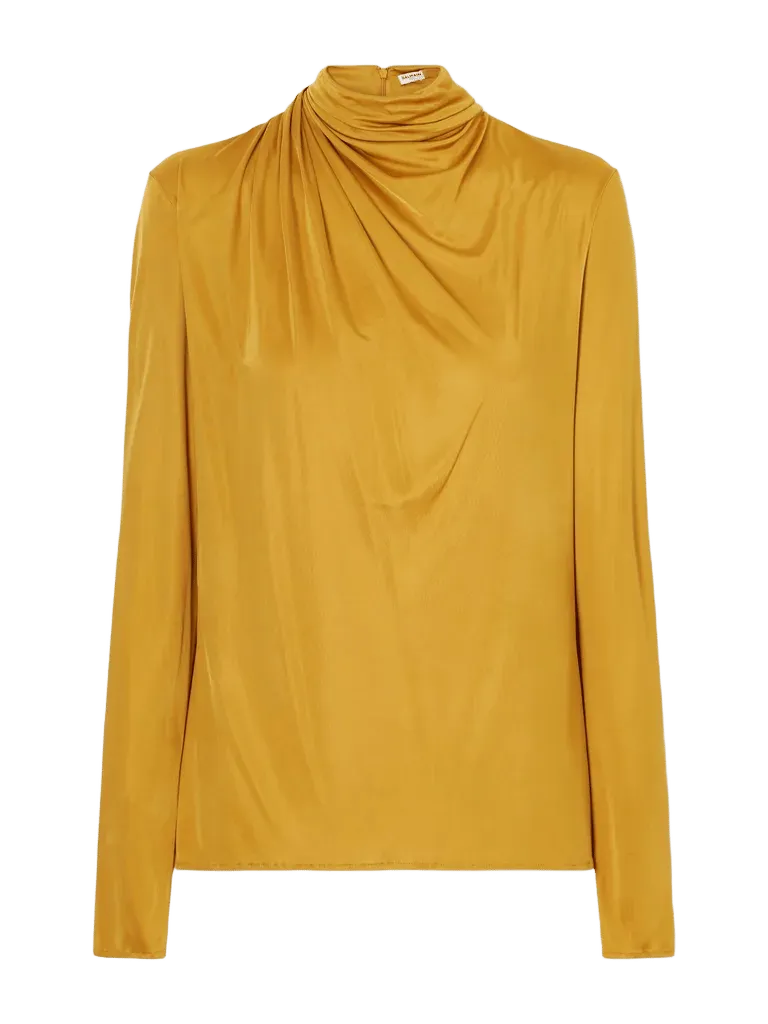 Draped jersey blouse